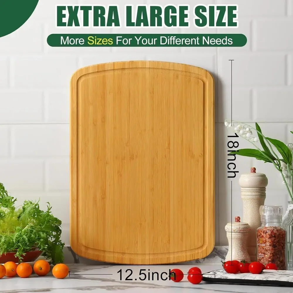 Extra Large Bamboo Cutting Boards for Kitchen 18X12.5